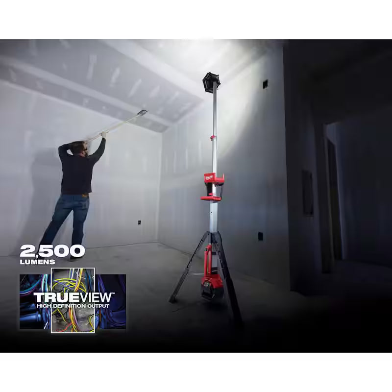 18-Volt Lithium-Ion Cordless Tower Light with Two 6.0 Ah Batteries O755