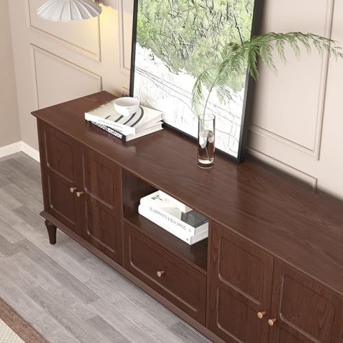 67'' Mid-Century Modern TV Stand with Storage Drawer and Doors H90666
