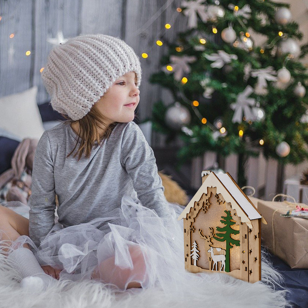 Wooden Mini House Kit with Deer A4591