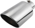 4 inch Inlet 8 inch Outlet Stainless Steel Exhaust Tip 15" Long Pack of 2 V636868