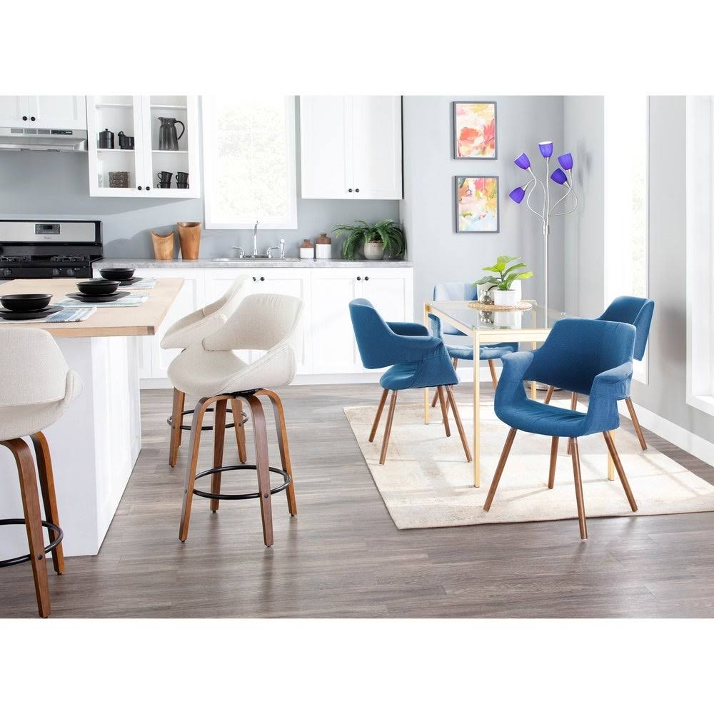 Blue Mid-Century Modern Accent Chair S7436