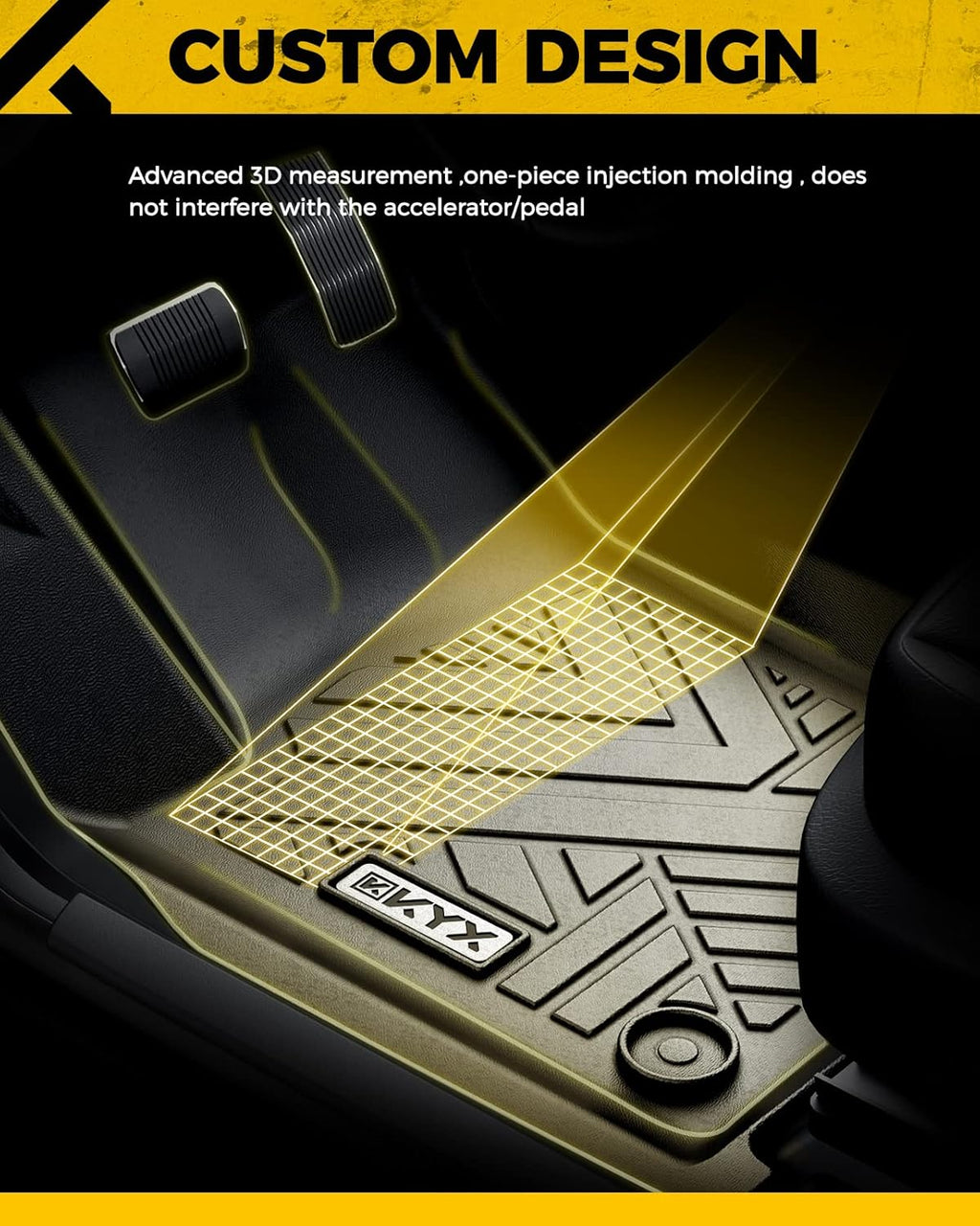Black TPE All Weather Car Floor Mats N2170