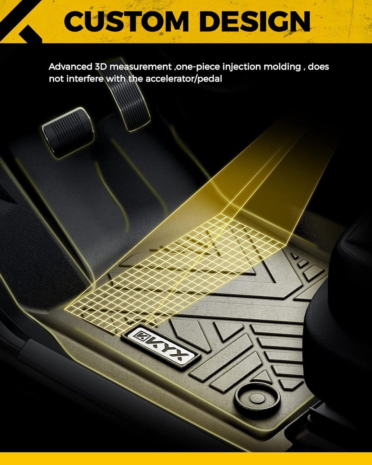 Black TPE All Weather Car Floor Mats N2170