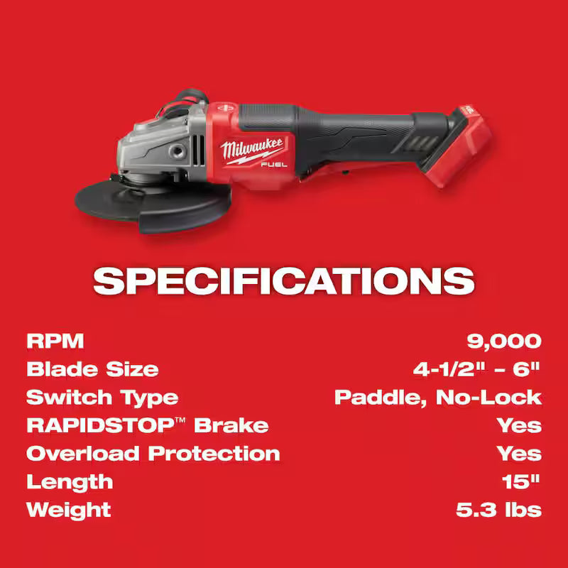 4-1/2 in./6 in. Cordless Angle Grinder M805818