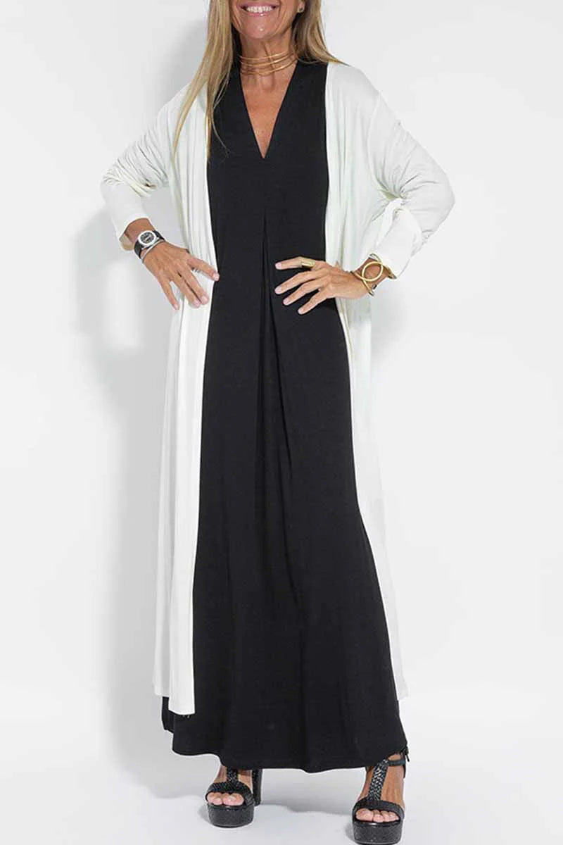 Solid Slit Cardigan Outerwear S60013