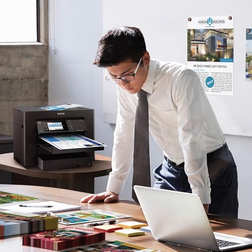 Wireless All-in-One Wide-Format Printer with Auto 2-Sided Print, Copy, Scan and Fax, 50-Page ADF, 500-sheet Paper Capacity, 4.3" Screen, Black K192011