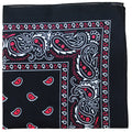 36 Pack Black & Red 100% Cotton Double Sided Bandanas B5163