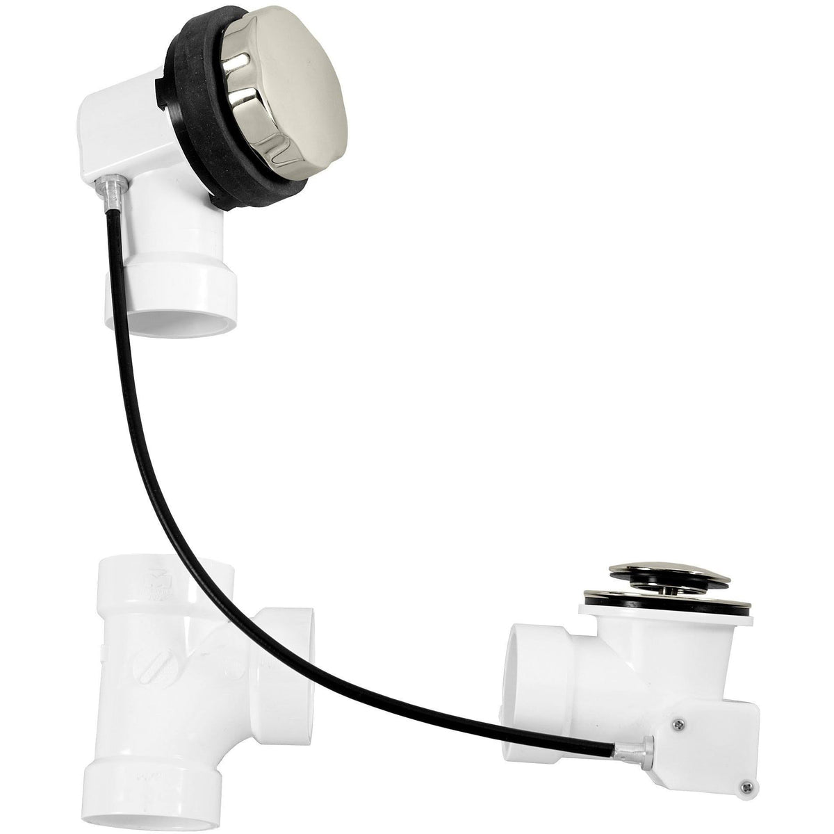 Polished Nickel Cable Drive Bath Waste C699114