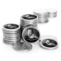 84 Pcs Candy Favors Chocolate Coins with Silver Foil I4592
