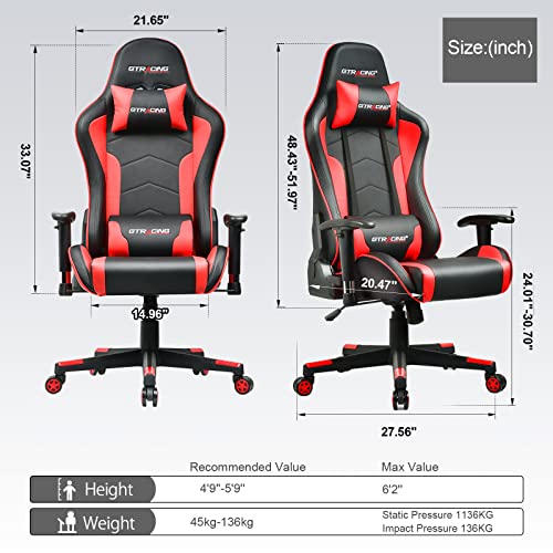 Black Ergonomic Gaming Chair with Speakers M9315