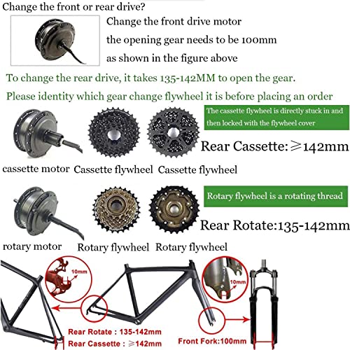 Electric Bike Conversion Kit 48V 1500W 26 inch Front Wheel Hub Motor I781309