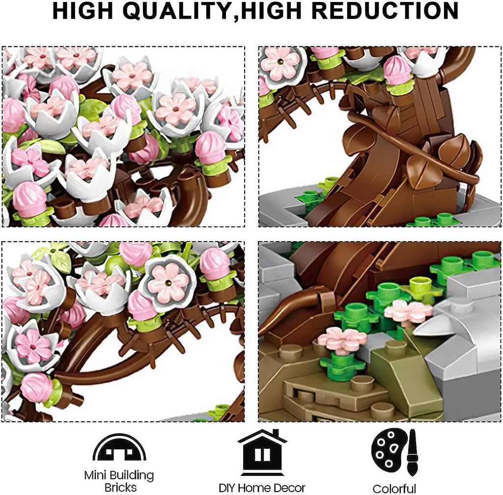 426Pcs Cherry Tree Plant Building Blocks Set N471