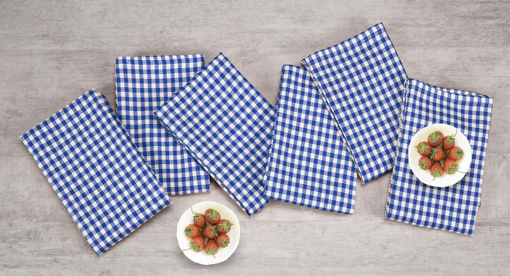 12 Pack Blue Cotton Kitchen Towel O15021