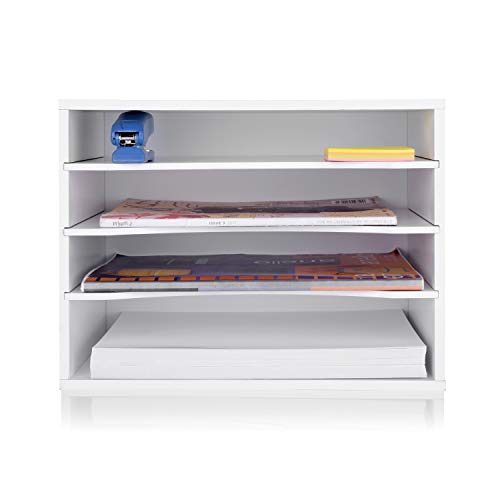 Wood Desktop File Organizer with Adjustable Shelves M903