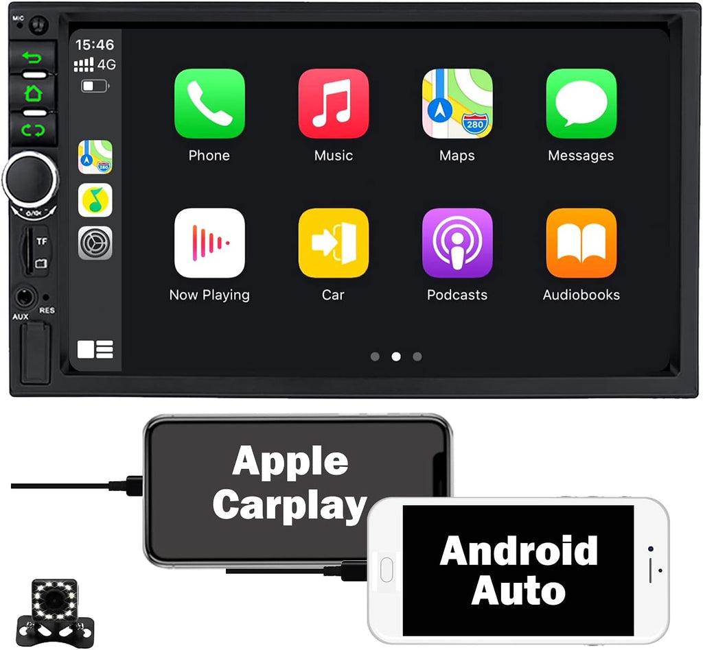 7 Inch Double Din Car Stereo with Bluetooth J15527