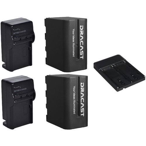 2 x 6600mAh Batteries with Chargers and Converter Kit Q717