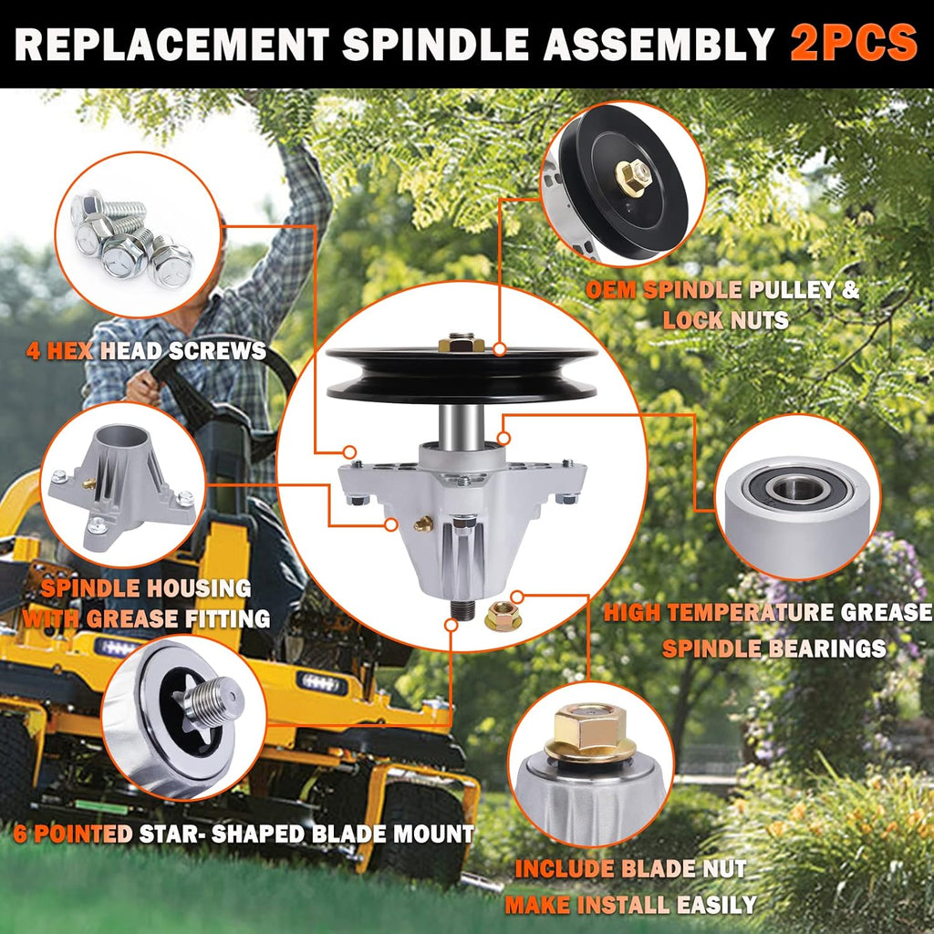 Spindle Assembly with Blade Nut, 2 Pack L24144