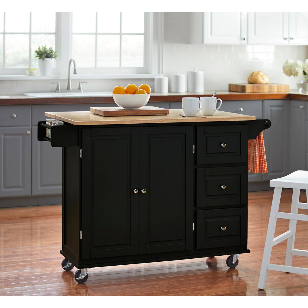 Black 3 Drawer Kitchen Cart Y2538