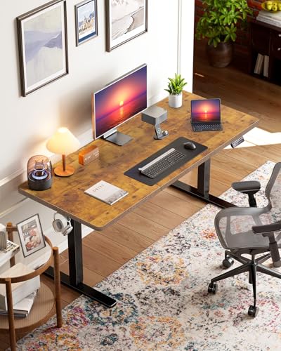 71 x 35 inch Electric Standing Desk with Thick T-Shaped Frame X353