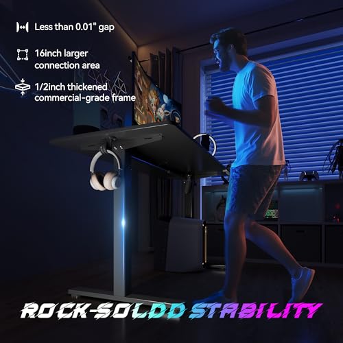 Adjustable Height Electric Standing Desk with Lockable Wheels D470035