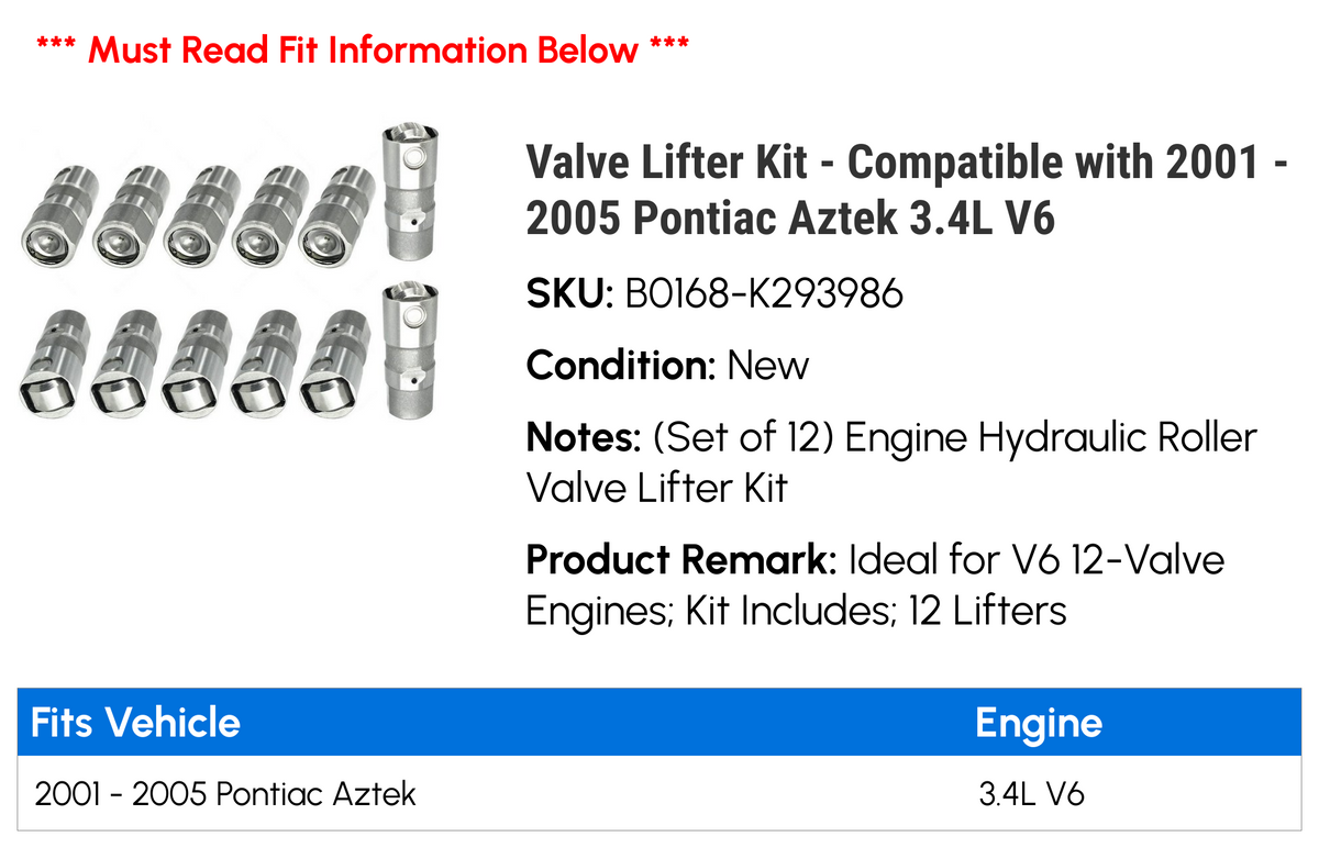 Valve Lifter Kit A498665