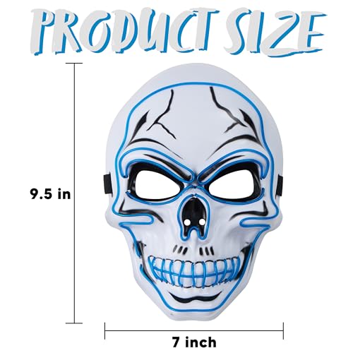 Halloween LED Skull Mask with Light Up Gloves M451485