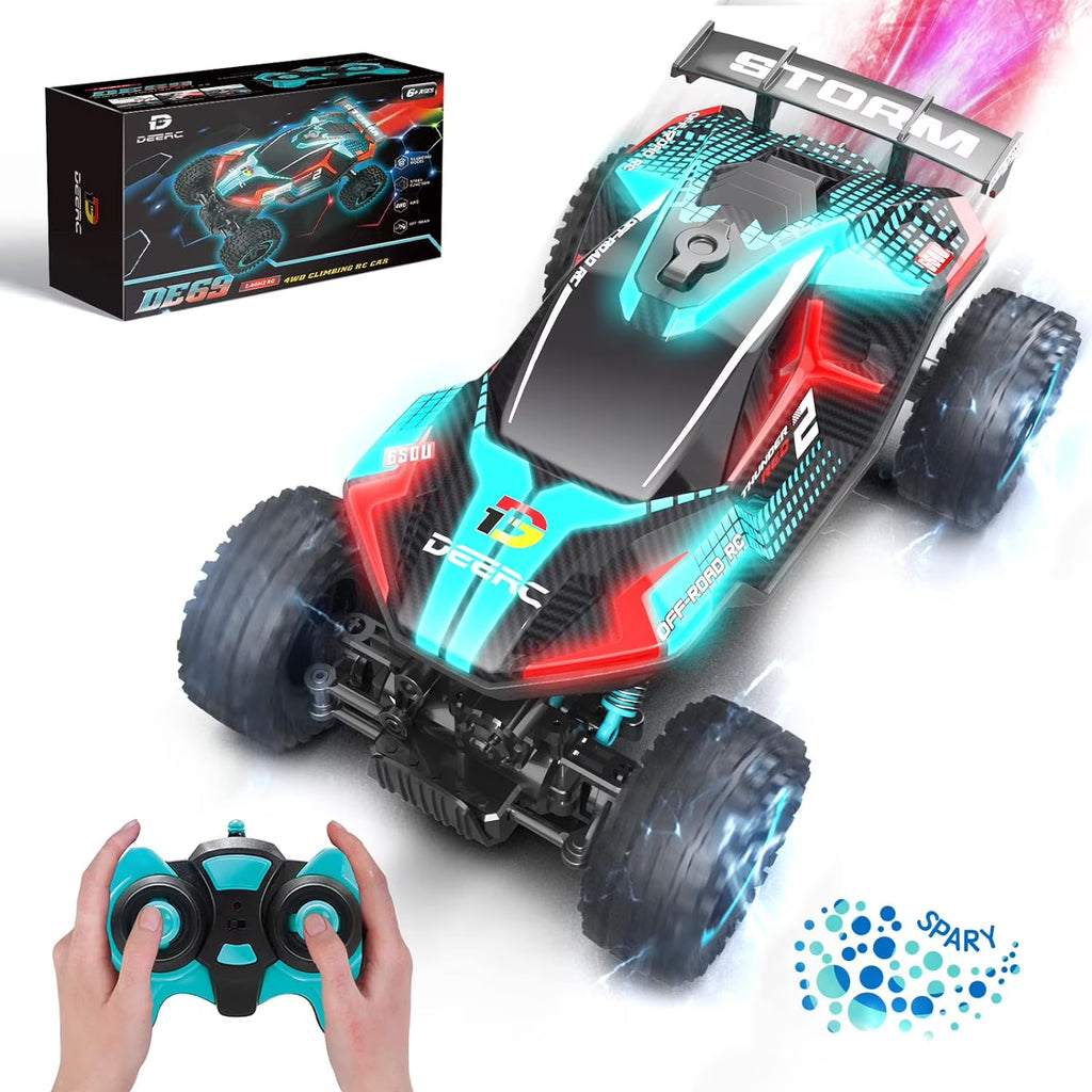 RC Car Truck with Spray and Light, 4WD Rock Crawler I98822