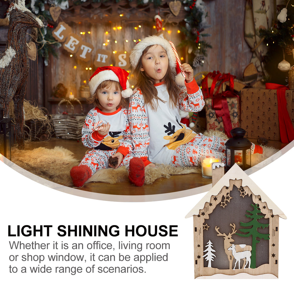 Wooden Mini House Kit with Deer A4591