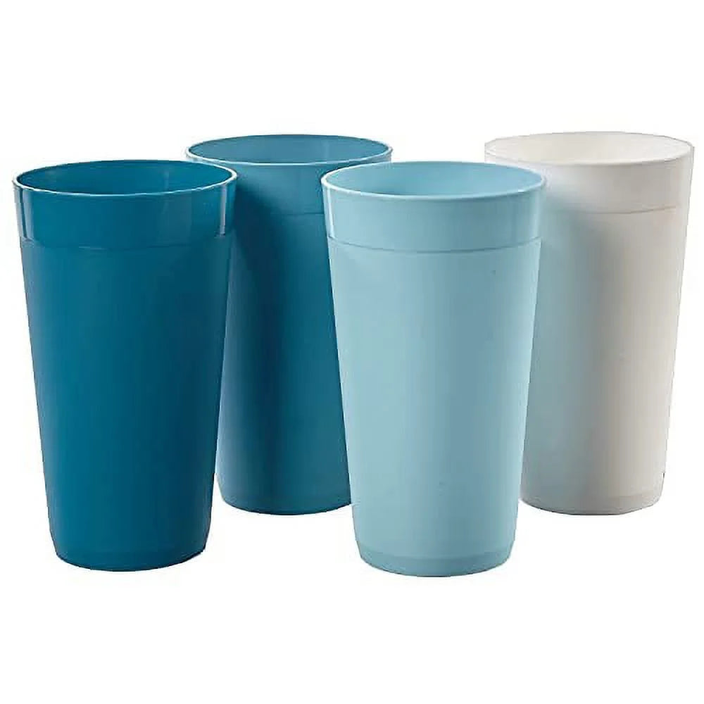 20-ounce Unbreakable Plastic Tumblers Set of 12 Y426