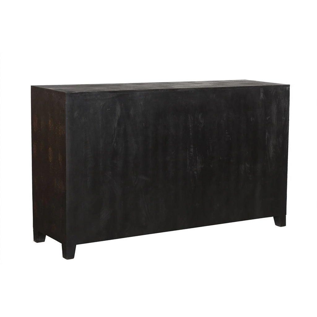 Black 4-door Solid Wood Sideboard I63183