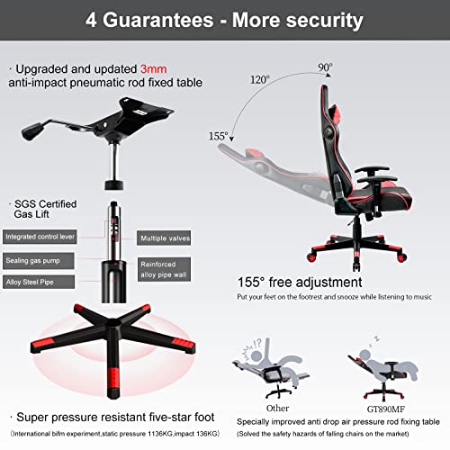 Black Ergonomic Gaming Chair with Speakers M9315