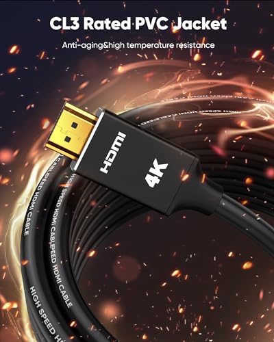 4K HDMI Cable 50ft CL3 Rated 18Gbps S32730