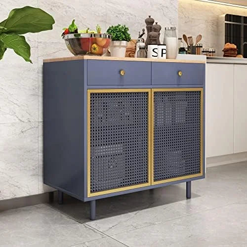 Modern Buffet Sideboard Cabinet with 2 Doors and 2 Drawers O394714