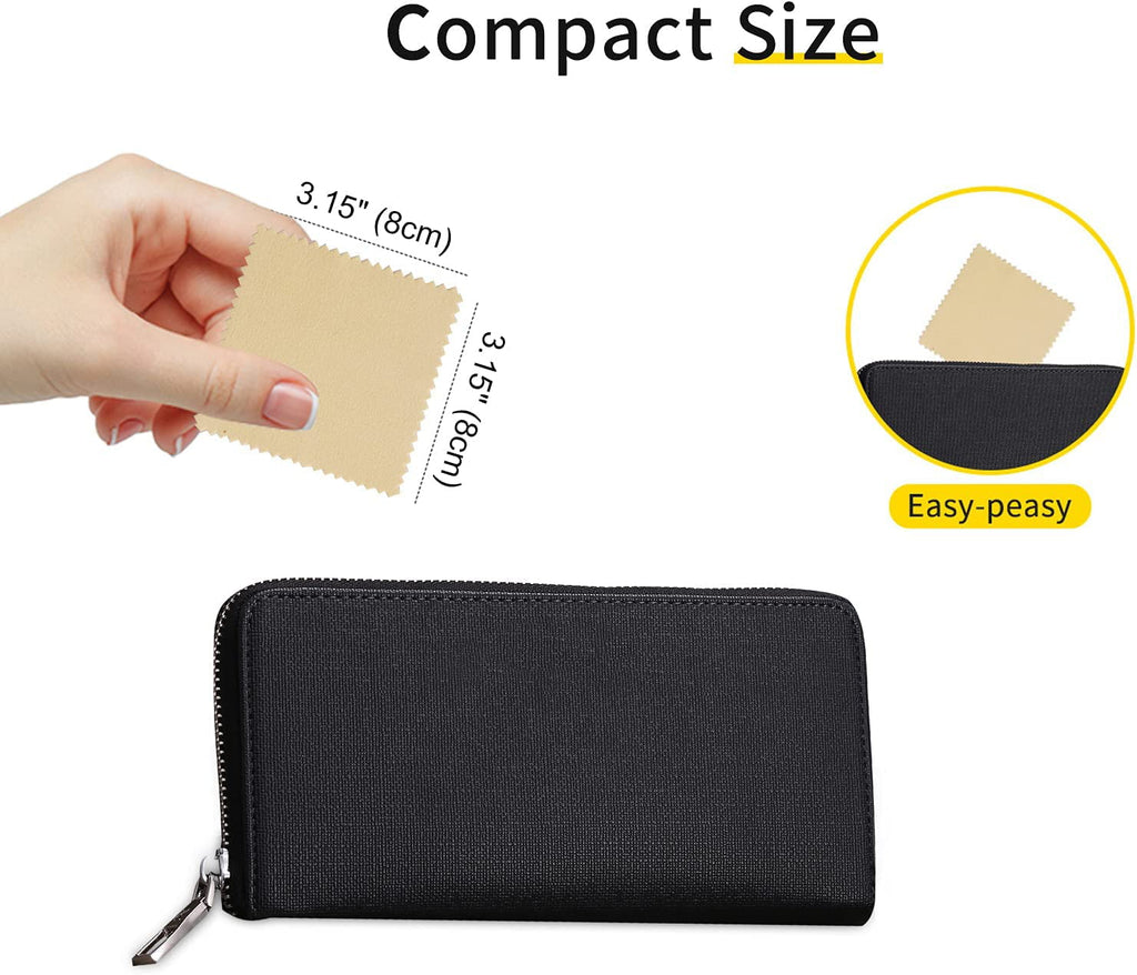 100pcs Jewelry Cleaning Cloth Silver Polishing Cloth Yellow 3.15" x 3.15" H280