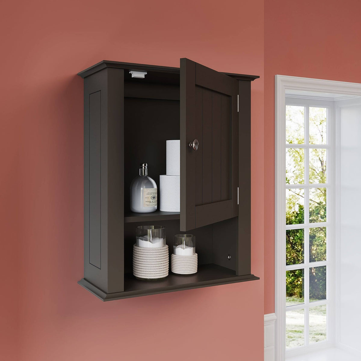 Single Door Wall Cabinet Gray M832745