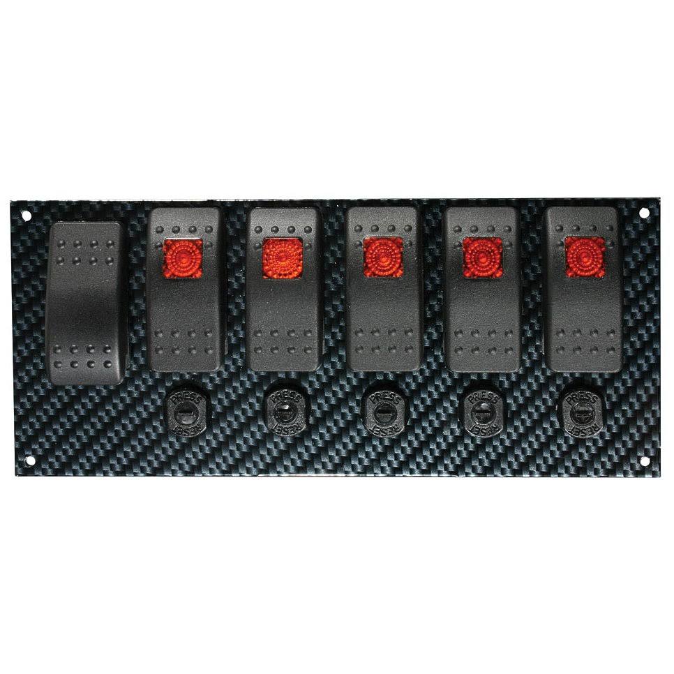 Black Fiber Design Switch Panel V516834