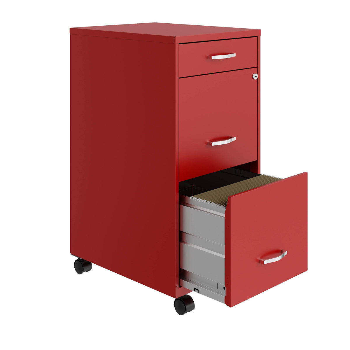 18in Deep 3 Drawer Mobile Metal File Cabinet N5528