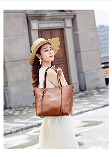 Large Vegan Leather Crossbody Tote Bag G78237