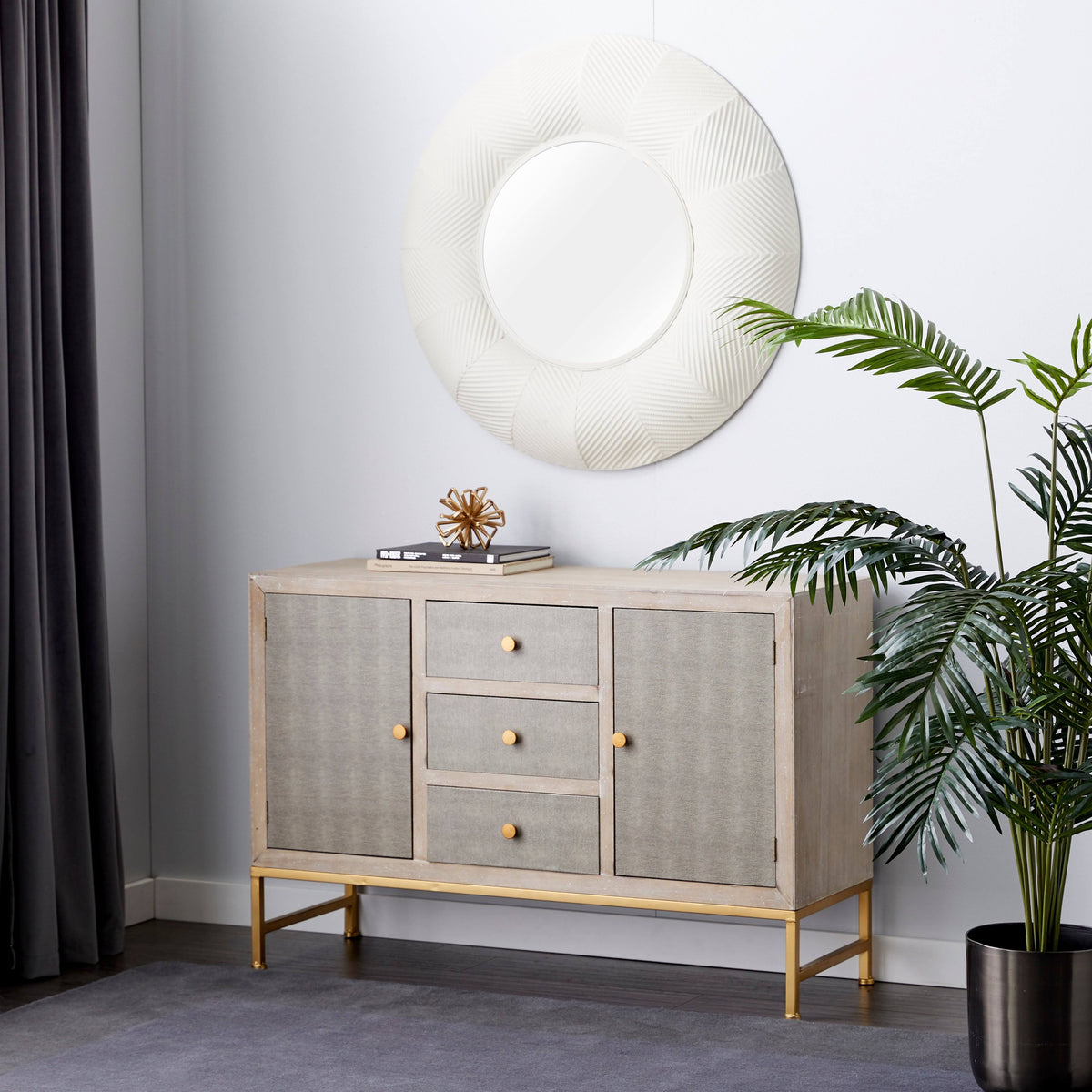 Brown Iron Cabinet P90280