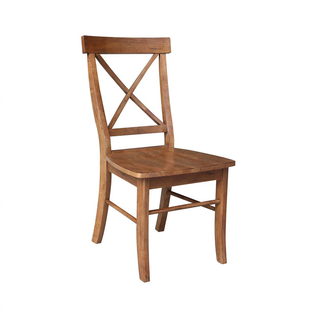 42" Round Solid Wood Dual Drop Leaf Table with 4 Chairs R640878