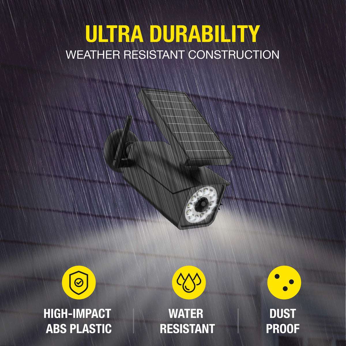 Solar Motion Security Light, Black, 800 Lumens X824