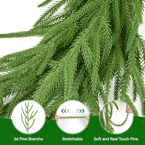9FT Artificial Norfolk Pine Christmas Garland T40578