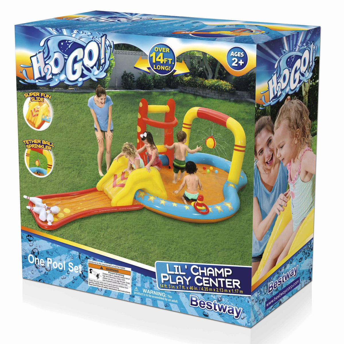 Inflatable Play Pool Center with Slide U35183