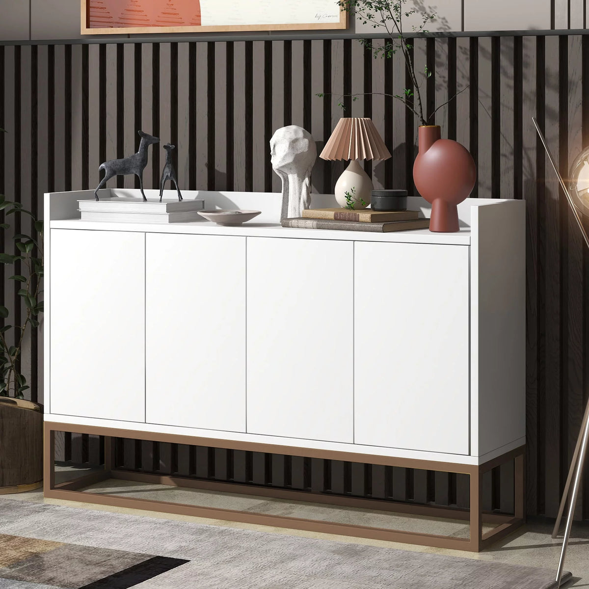 Modern White Sideboard Buffet Cabinet M729492