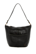 Black Leather Hobo Bag C11385