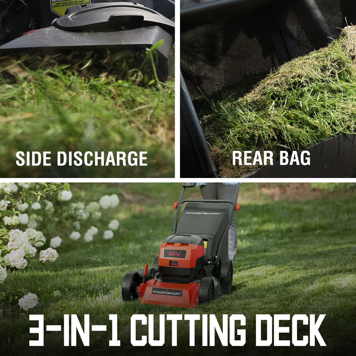 40V 17-inch Cordless Brushless Electric Push Lawn Mower K34393