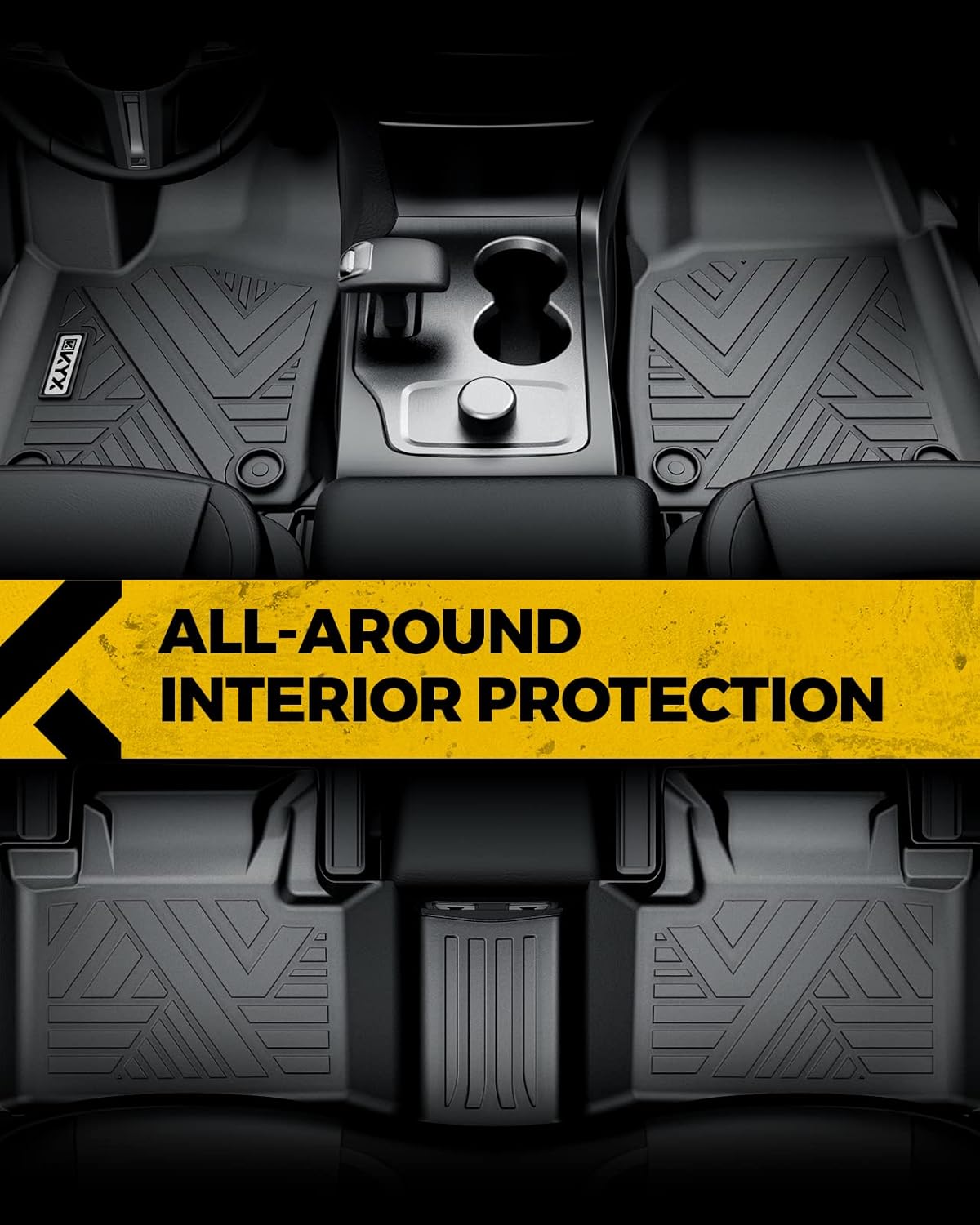 Black TPE All Weather Car Floor Mats N2170