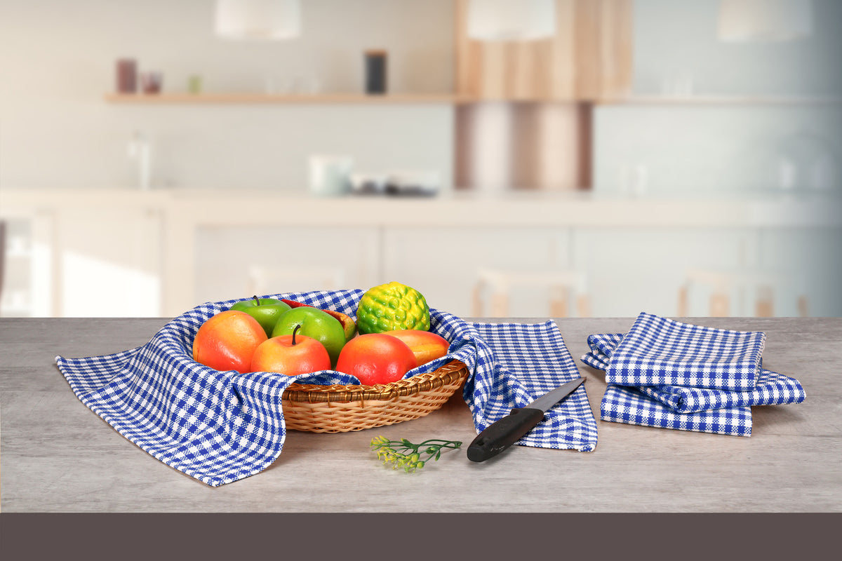 12 Pack Blue Cotton Kitchen Towel O15021