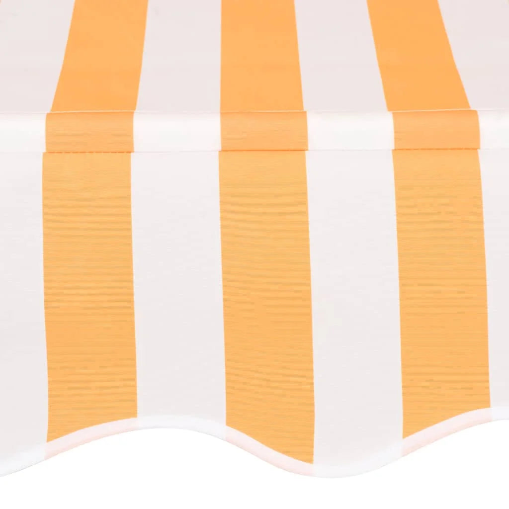 Manual Retractable Awning 118.1" Yellow and White Stripes T581