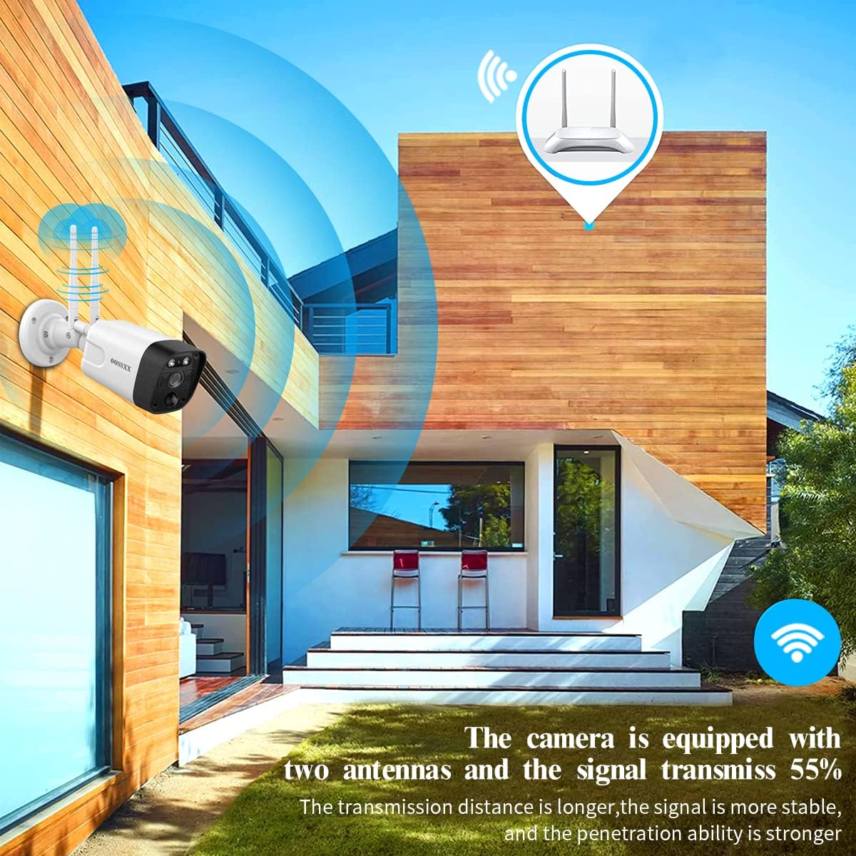 3K 5.0MP Wireless Security Camera System with 2TB Hard Drive M164
